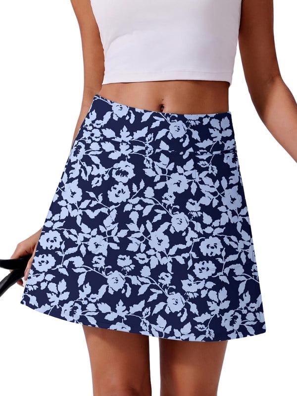 Weardear High Waisted Skirts for Women with Side Hidden Pockets Summer Quick Dry Breathable Sun-Protective Golf Skirts