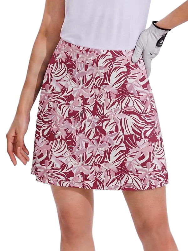 Weardear Womens Golf Skirts with Shorts High Waisted A-Line Comfortable Athletic Skirts with Pockets Workout