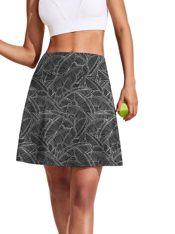 Weardear 18 inch High Waisted Skirts for Women Pleated Athletic Skorts with 4 Pockets Inner Drawstring Golf Skirts for Tennis Workout