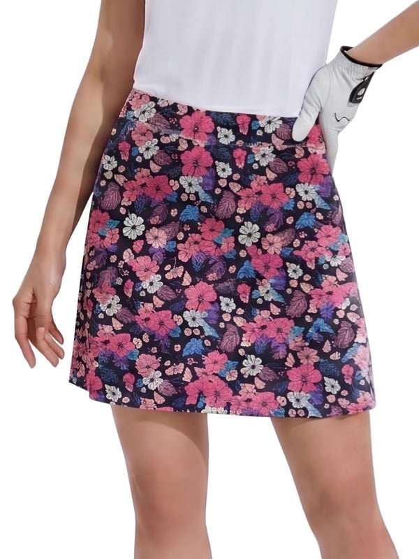 Weardear Womens Golf Skirts with Shorts High Waisted A-Line Comfortable Athletic Skirts with Pockets Workout