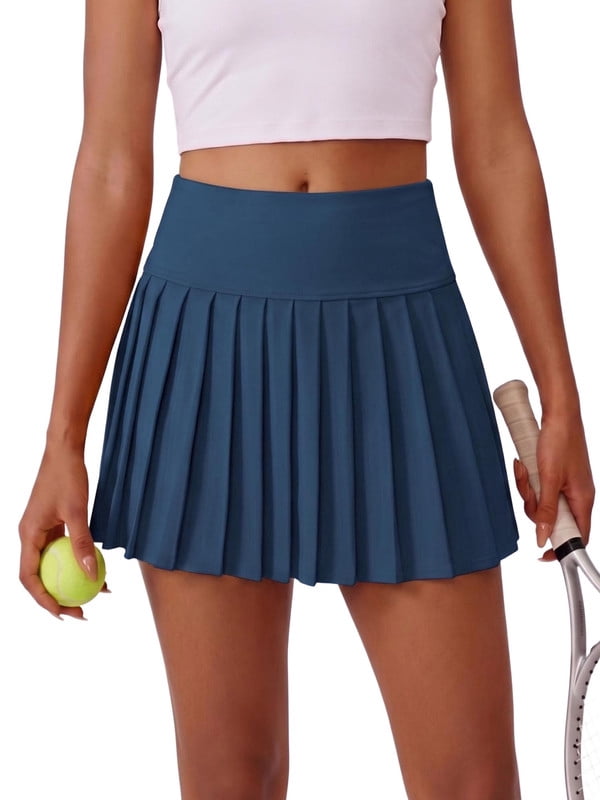 Weardear Summer Skirts for Women with Pockets Pleated High Waisted Quick Dry Breathable Sun-Protective Tennis Skirts